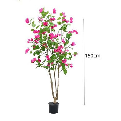 Artificial Bougainvillea Tree with Pot, Realistic Flowers for Indoor/Outdoor Decor