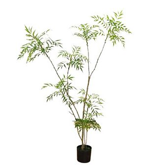Artificial Mahonia Fortunei Tree, Tall Faux Plant for Indoor Home, Office & Patio
