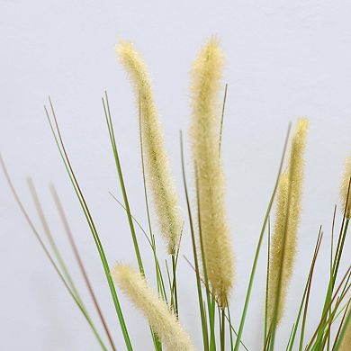 2-Pack Artificial Grass Plants in Pots, Realistic Foliage for Indoor/Outdoor Decor