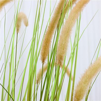 2-Pack Artificial Grass Plants in Pots, Realistic Foliage for Indoor/Outdoor Decor