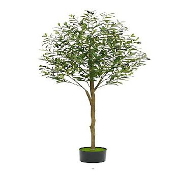 Artificial Olive Tree with Fruit & Pot, UV Resistant for Living Room, Office & Bedroom