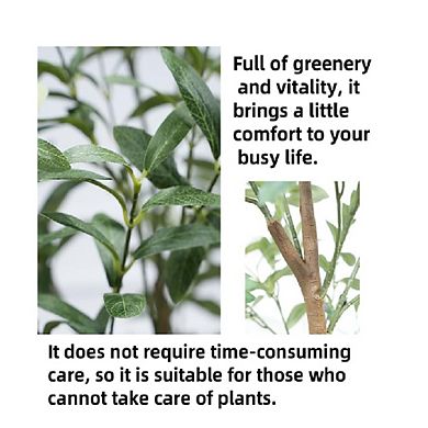 Artificial Olive Tree with Fruit & Pot, UV Resistant for Living Room, Office & Bedroom