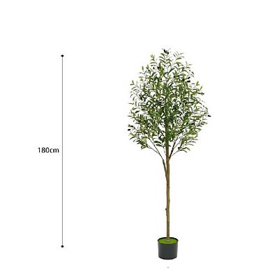 Artificial Olive Tree with Fruit & Pot, UV Resistant for Living Room, Office & Bedroom
