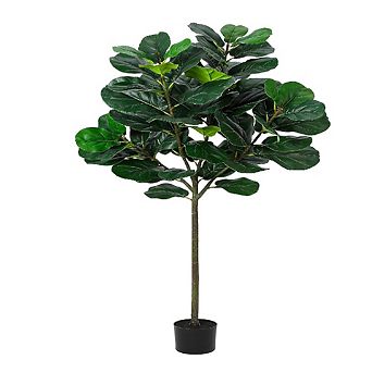 Artificial Fiddle Leaf Fig Tree in Pot with 62 Leaves for Living Room & Office Decor