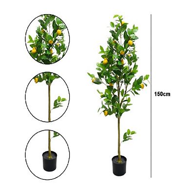 Artificial Lemon Tree, Large Potted Plant for Modern Living Room & Home Decor