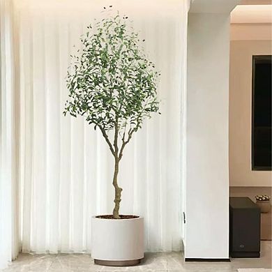 2-Pack Artificial Olive Trees in Pot with Fruits for Home, Office & Living Room