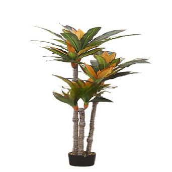 Artificial Dracaena Tree in Cement Pot, Adjustable Branches for Indoor Home & Office