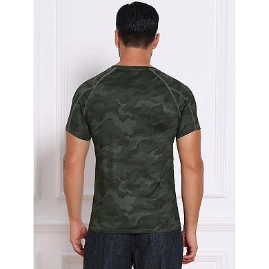 Men's Workout T-Shirt Stretch Crew Neck Short Sleeve Sport Running T-Shirts
