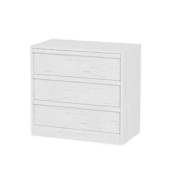 3 Drawer Dresser for Bedroom, White Nightstand 3 Chest of Drawers with Large Storage