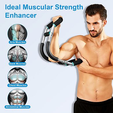 Adjustable Twister Arm Exerciser Bar for Men, 66110LB Resistance, Chest & Upper Body Workout