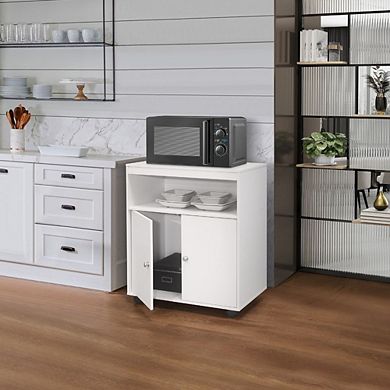 Vericombe 2-Door Accent Cabinet Microwave Kitchen Cart