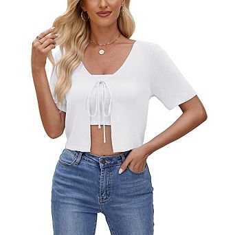 Womens Short Sleeve Cardigan