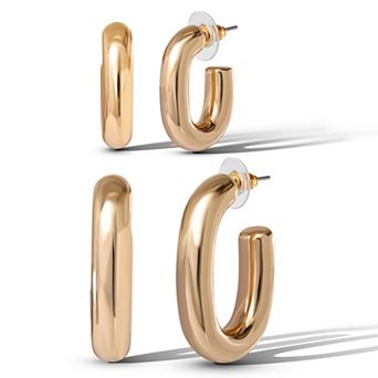 JS Jessica Simpson Gold-Tone Hoop Earring Set