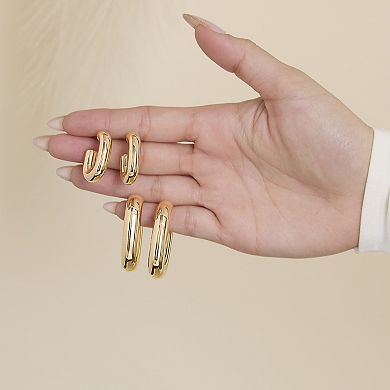 JS Jessica Simpson Gold-Tone Hoop Earring Set