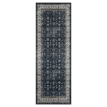 Washable Floral Area Rugs, Non-Slip Stain Resistant Vintage Boho Runners Carpets Indoor Outdoor