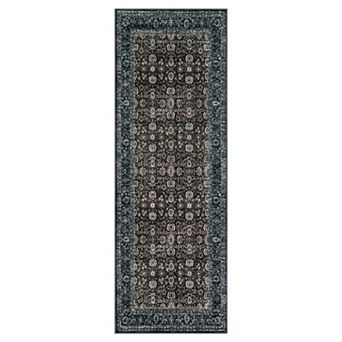 Washable Floral Area Rugs, Non-Slip Stain Resistant Vintage Boho Runners Carpets Indoor Outdoor