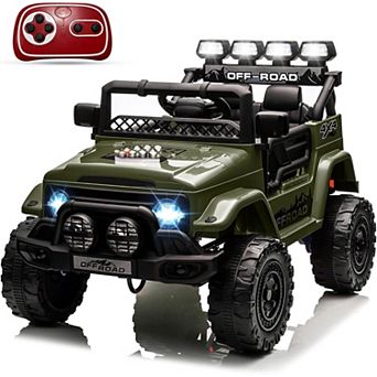 12V 2-Seater Kids Ride-On Truck w/Remote, 5MPH Max, LED Lights, Music, Electric Car for Ages 38