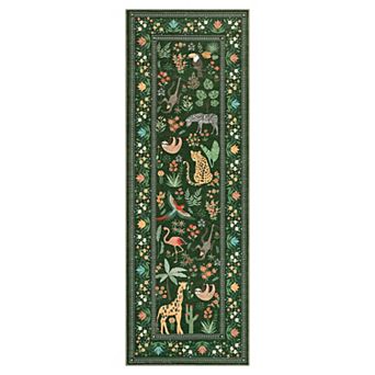 Washable Animal Bird Area Rugs, Soft Modern Forest Jungel Runners Carpet for Living Room Hallway