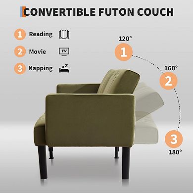 IDEALHOUSE 3-in-1 Convertible Sofa Bed