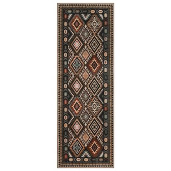 Modern Boho Area Rugs, Washable Origintal Floral Carpet Runners for Living Room Nursery Hallway