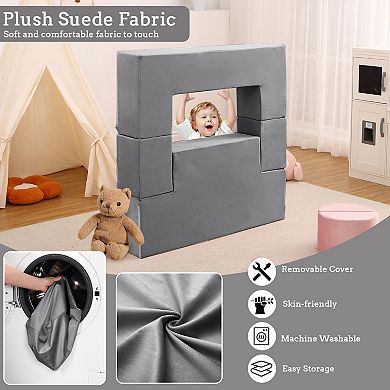 IDEALHOUSE 6-Piece Kids Play Couch