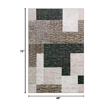 IDEALHOUSE Geometric Washable Rug