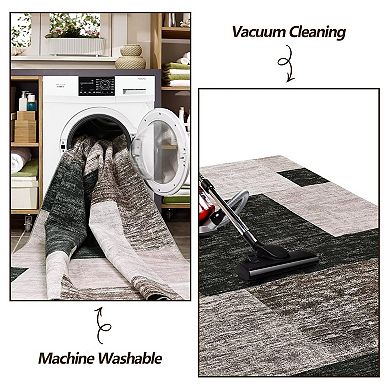 IDEALHOUSE Geometric Washable Rug