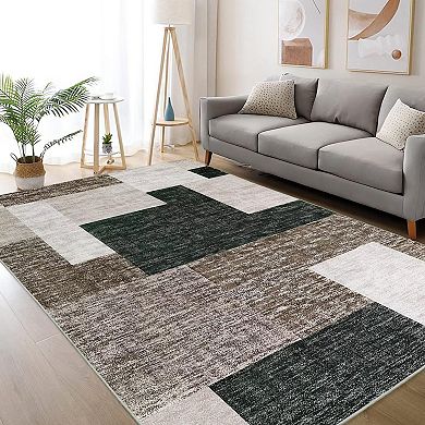 IDEALHOUSE Geometric Washable Rug