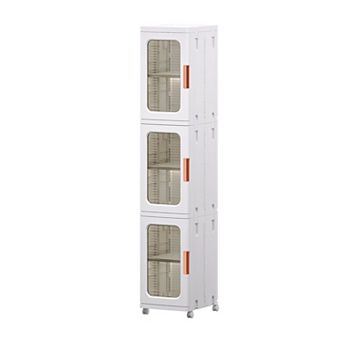 Adjustable Shelves Tall Skinny Cabinet for Bathroom, Kitchen, or Living Room - Space-Saving