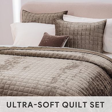 Luxury Velvet Quilt Set - Ultra Soft, Durable, Easy Care, Elegant Design for All Seasons