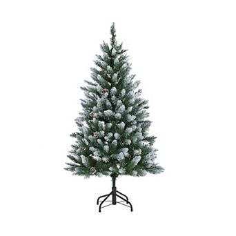 IDEALHOUSE Pre-lit Artificial Christmas Tree with Warm LED Lights and Pinecones