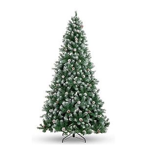 IDEALHOUSE Flocked Artificial Christmas Tree with Branch Tips