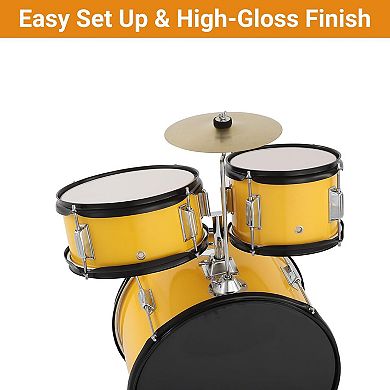 Children Drum Set 5-Piece Complete Kit with Cymbals and Stands