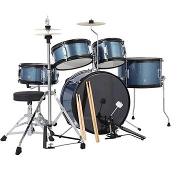 Children Drum Set 5 pc Complete Kit with Cymbals and Stands