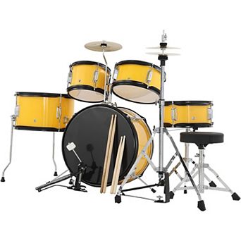 Children Drum Set 5 pc Complete Kit with Cymbals and Stands
