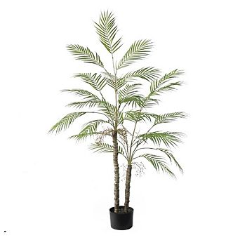 Large Artificial Palm Tree in Pot, Realistic Plastic Plant for Living Room & Office