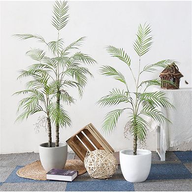 Large Artificial Palm Tree in Pot, Realistic Plastic Plant for Living Room & Office