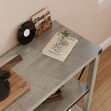 47" Farmhouse Console Table with 3 Tiers, Storage - Hallway, Living Room Sofa Table