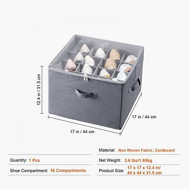 Under Bed Storage Organizer for Shoes Clothing Accessories 16-Compartment