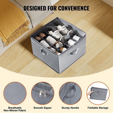 Under Bed Storage Organizer for Shoes Clothing Accessories 16-Compartment