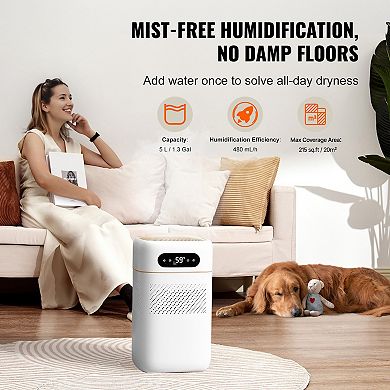 Whole House Evaporative Humidifier 5L Smart Cool Moisture with Timer