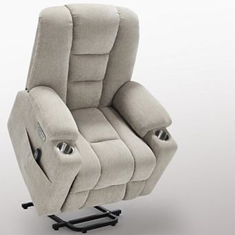 Power Lift Recliner Chair with Massage, Heavy Duty Motion Mechanism with USB and Type C Ports