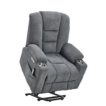 Power Lift Recliner Chair with Massage, Heavy Duty Motion Mechanism with USB and Type C Ports