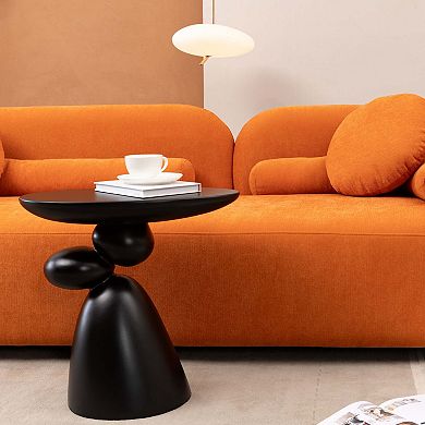 Fiberglass Modern Minimalist End Table for Living Room and Bedroom