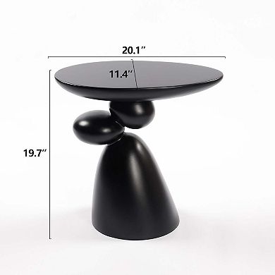 Fiberglass Modern Minimalist End Table for Living Room and Bedroom