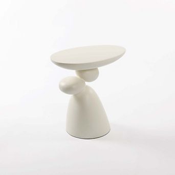 Fiberglass Modern Minimalist End Table for Living Room and Bedroom