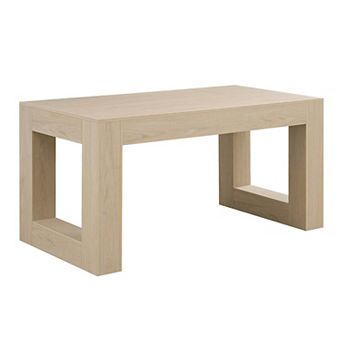 Farmhouse Rectangular Dining Table for 4 to 6 with Sturdy Wood Legs and MDF Top