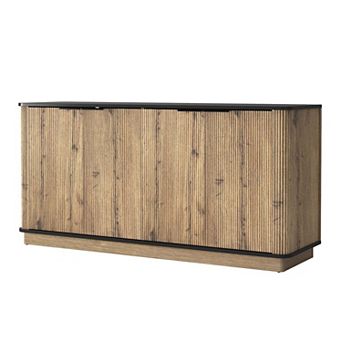 Modern MDF Sideboard with Storage for Tableware and TV Display 55x15.7x29.5 Inches
