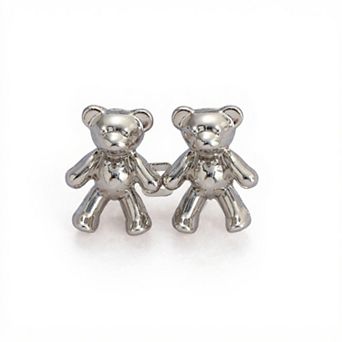 3 pc Teddy Bear Pant Buckle Extender Set with Sculpted Metal Designs for Adjustable Waistroom
