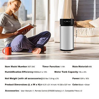 Whole House Evaporative Humidifier 10L Smart Cool Moisture with Timer
